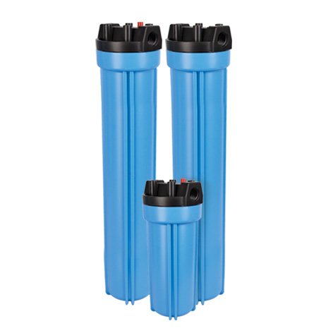 Made of reinforced polypropylene in blue, white and transparent, FDA approved. These cartridge holders can be used in applications such as pre and post filtration of reverse osmosis, domestic filtration systems, restaurants, ice machines and many more.