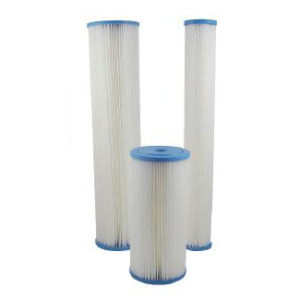 Pleated cartridge filters made from durable polyester, these cartridges are washable and reusable. have a high dirt holding capacity and extend the life time between filter changes.