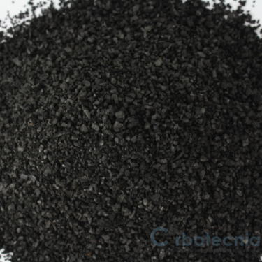 Granular activated carbon for water filters, retention of organic contaminants, odor removal.