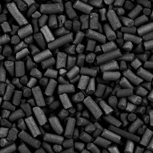 Carbón activo pelet para adsorber moléculas orgánicas oxidables