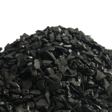 Granular activated carbon for water filters, retention of organic contaminants, odor removal.
