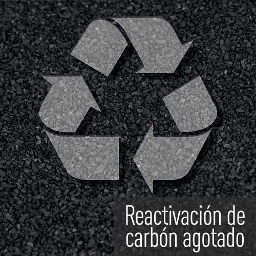 Reactivación de carbón agotado