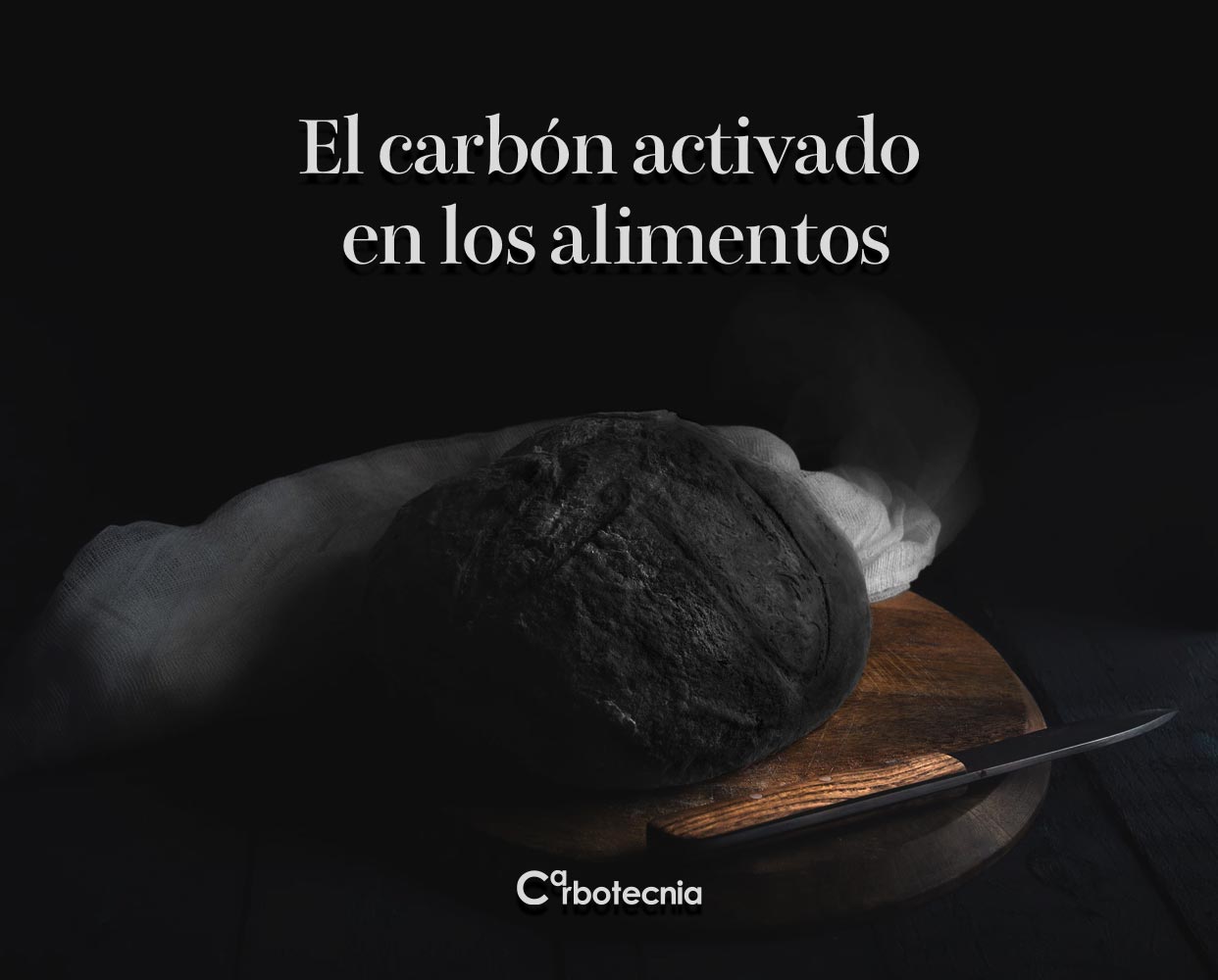 Pan negro elaborado con carbón activado