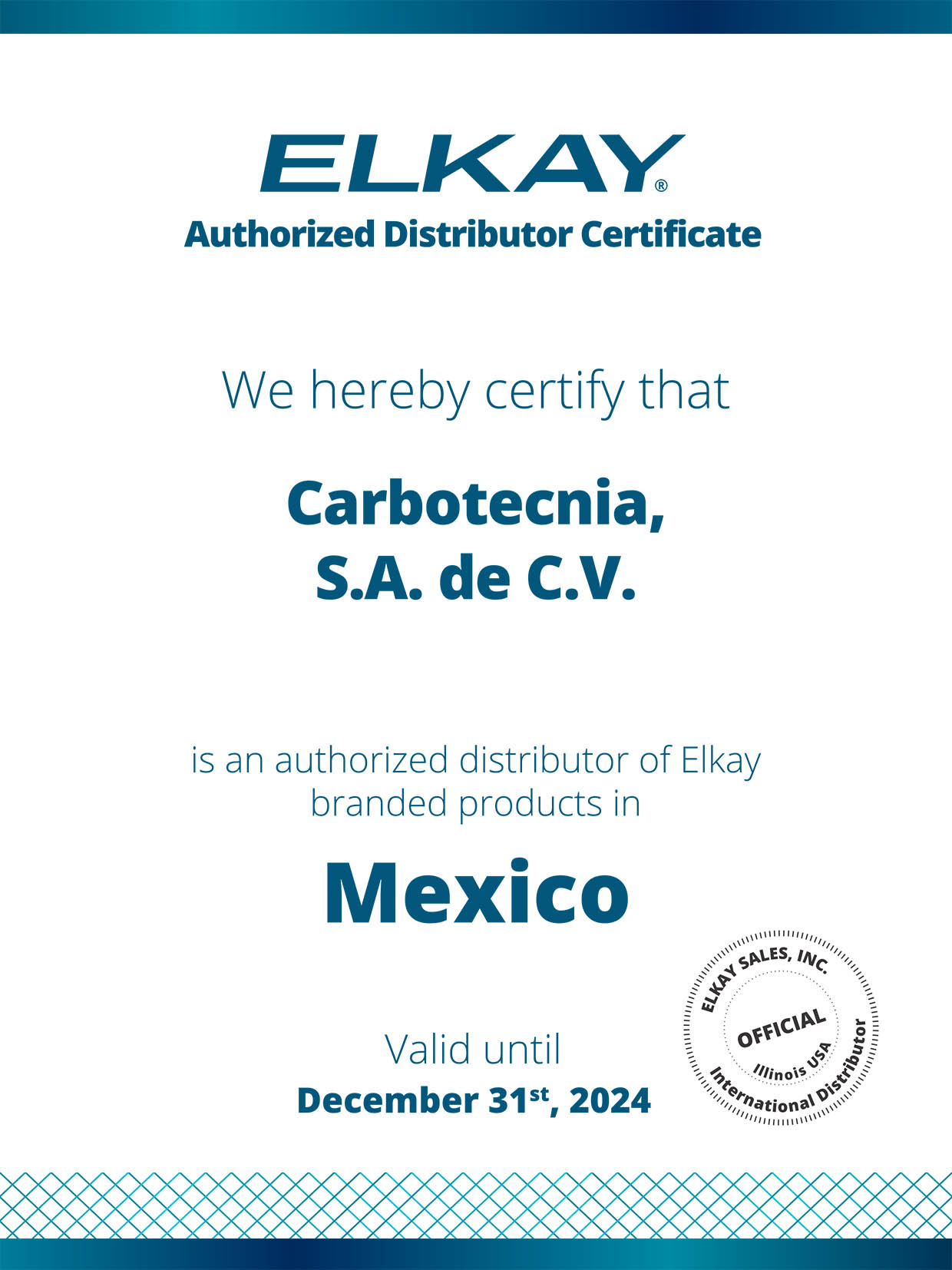 Distribuidor autorizado Elkay 2023 México