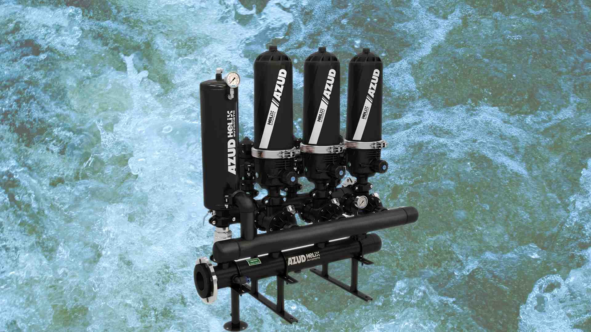 Automatic filters for large flow rates or high-water flow rates