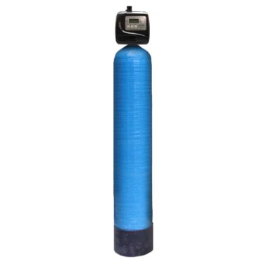 Filtro con tanque de fibra de vidrio azul de 10x54 con válvula automática Clack